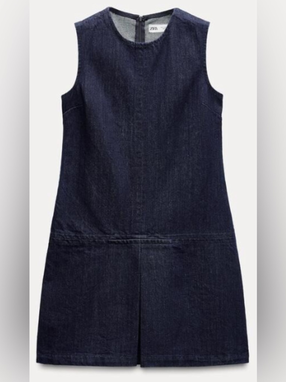 ZARA Dark Blue Denim Shift Skirt Dress/ Size Small